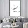 Plakat: Single continuous line art growing sprout handdrawn doodle style