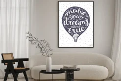 Plakat: Skład liternictwo wpisana ballon powietrza.