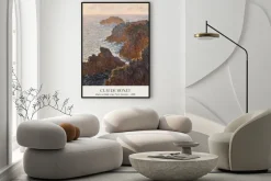 Plakat: Skały na belle-île i wybrzeże w port-domois reprodukcja claude