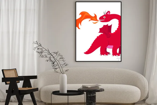 Plakat: Smok pożarniczy smok