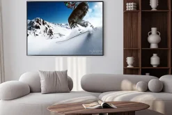 Plakat: Snowboarder zjazd