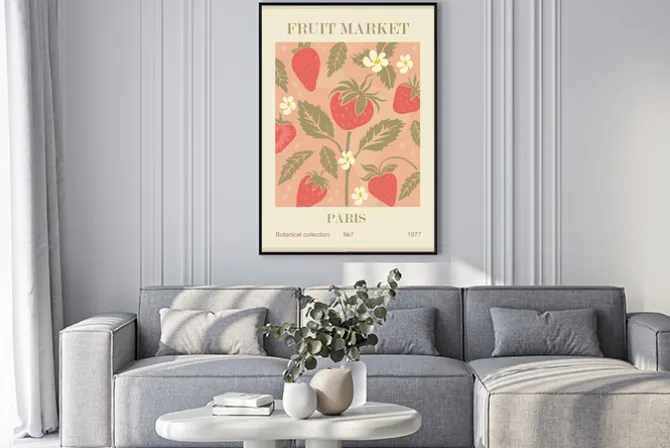 Plakat: Soczyste truskawki