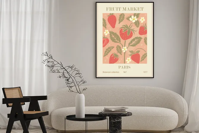 Plakat: Soczyste truskawki