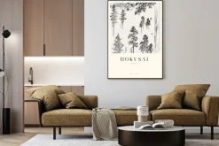Plakat: Sosny reprodukcja autorstwa hokusai