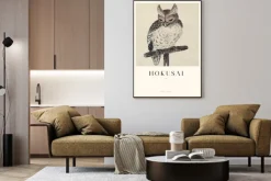 Plakat: Sowa reprodukcja japońskiego malunku hokusai