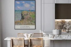 Plakat: Spacer po klifie w pourville reprodukcja claude monet