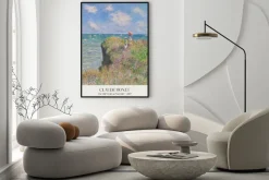Plakat: Spacer po klifie w pourville reprodukcja claude monet