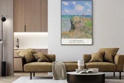Plakat: Spacer po klifie w pourville reprodukcja claude monet