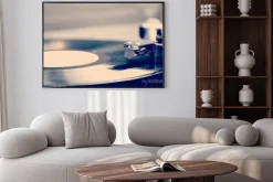 Plakat: Spinning płyty winylowej . motion blur obrazu . vintage stonowanych