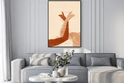 Plakat: Splecione dłonie ilustracja w stylu boho