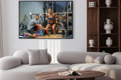 Plakat: Sport, fitness, pracy zespołowej, kulturystyka i ludzie koncepcja