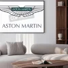 Plakat: St. petersburg, russia-february 10, 2015: aston martin logo on