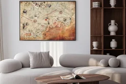 Plakat: Stara mapa nawigacyjna