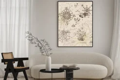 Plakat: Stara mapa w stylu retro