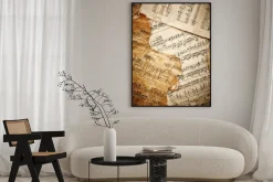 Plakat: Stare arkusze z nutami