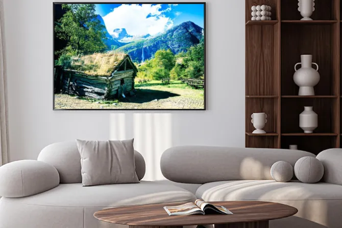 Plakat: Stary dom u podnóża górskich trolli