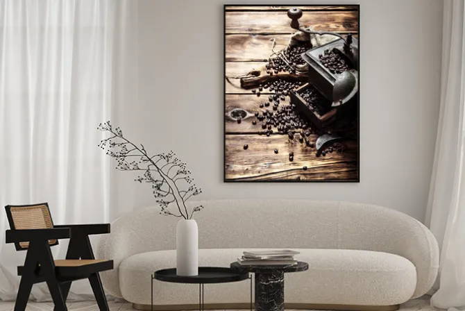 Plakat: Stary młynek do kawy