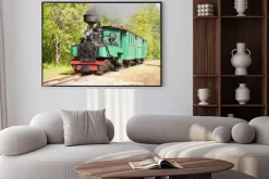 Plakat: Stary parowóz pociągu