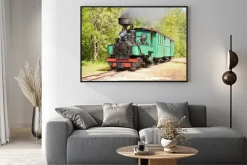 Plakat: Stary parowóz pociągu