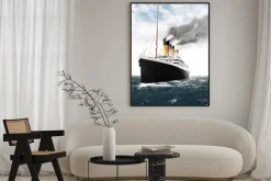 Plakat: Statek titanic na otwartym morzu