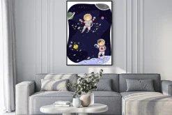 Plakat: Stickman kids outer space zdjęcie