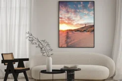 Plakat: Strand und dünenlandschaft jestem sylter ellenbogen