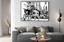 Plakat: Street in hong kong - vector illustration (all chinese characters