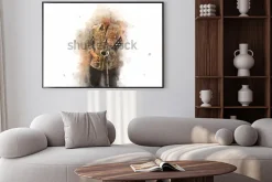 Plakat: Streszczenie saksofon na pierwszym planie. zamknij się, jazz