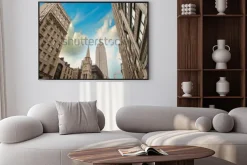 Plakat: Stunning skyline of new york city at summer sunset. manhattan