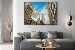 Plakat: Stunning skyline of new york city at summer sunset. manhattan