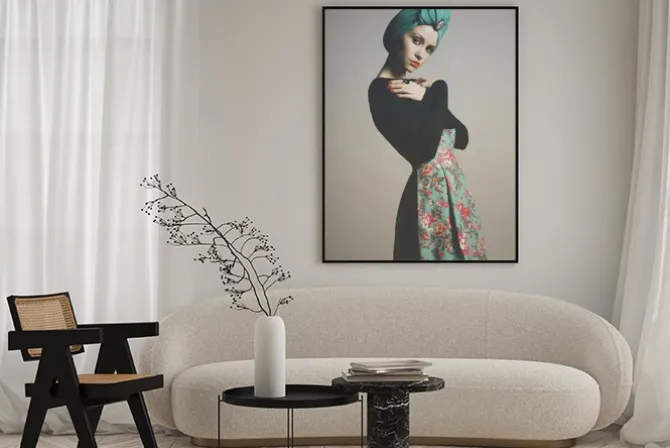 Plakat: Stylowa subtelna dama