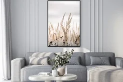 Plakat: Sucha trawa na łące krajobraz