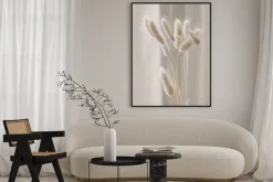 Plakat: Suche trawy w stylu boho