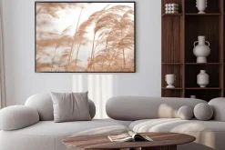 Plakat: Suche trzciny traw w stylu boho