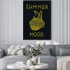 Plakat: Summer mood nowoczesna grafika z cytrynami