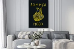 Plakat: Summer mood nowoczesna grafika z cytrynami