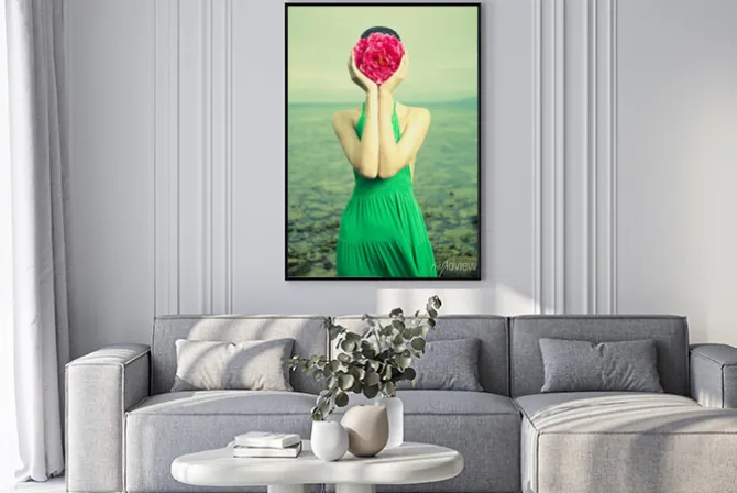 Plakat: Surrealistyczny portret kobiety