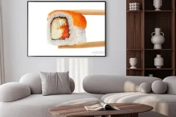 Plakat: Sushi z łososiem, węgorz, kawior i sera philadelphia. ch