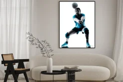Plakat: Sylwetka człowieka siatkówka