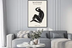 Plakat: Sylwetka kobiety w stylu henri matisse