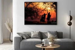 Plakat: Sylwetki dzieci masajów