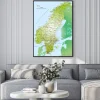Plakat: Szczegółowa mapa norwegii w języku angielskim
