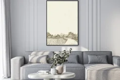 Plakat: Szkic światowego dziedzictwa miejscowości shirakawa-go w japonii