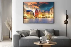 Plakat: Sztokholm - stortorget miejsce w gamla stan