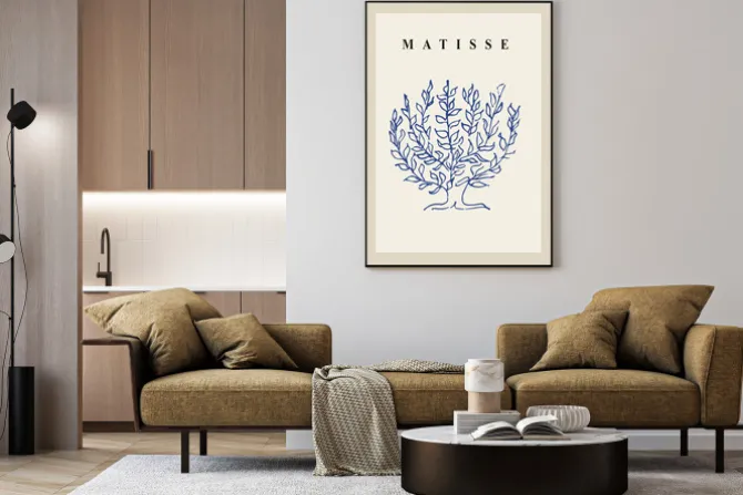 Plakat: Sztuka nowoczesna roślinny motyw abstrakcyjny w stylu matisse