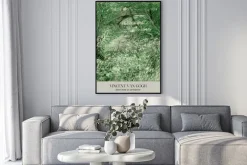 Plakat: Sztuka w stylu van gogha brzeg rzeki na wiosnę