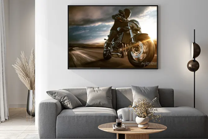 Plakat: Szybki motocykl