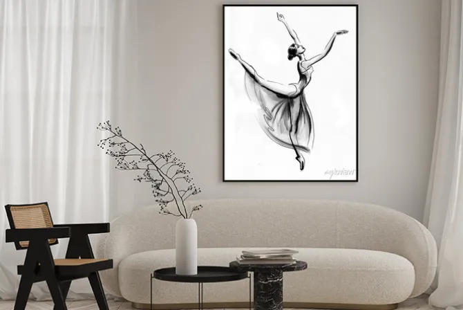 Plakat: Tańcząca baletnica