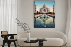 Plakat: Tadź mahal indyjskie mauzoleum architektura