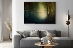 Plakat: Tajemniczy zamglony las